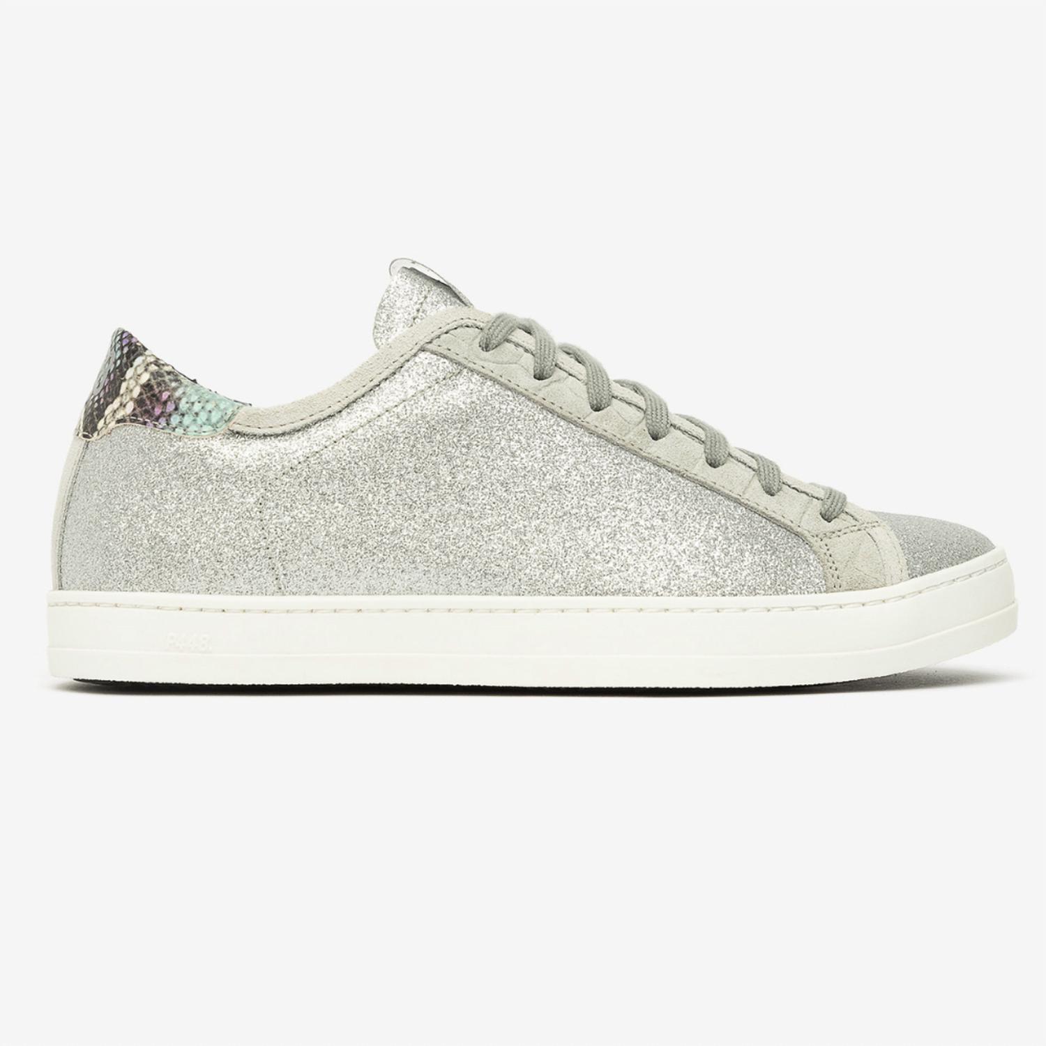 New P448 Women's Johnny Sneakers In Glitter Ice Python